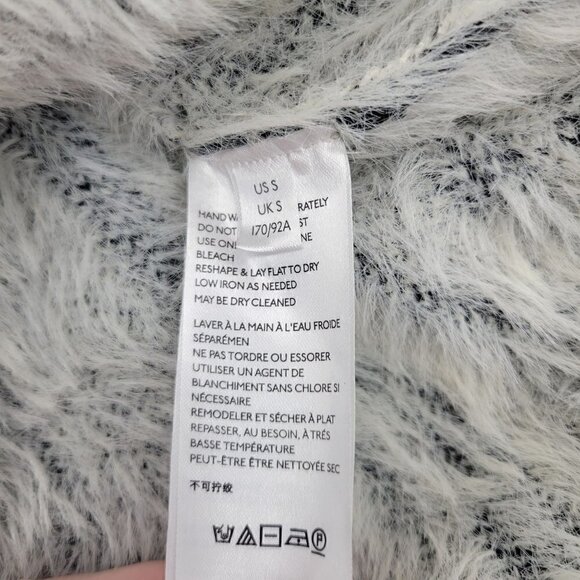 Anthropologie Women's Cindy Eyelash Half Zip Pullover Fuzzy Sweater Size S - Picture 13 of 15